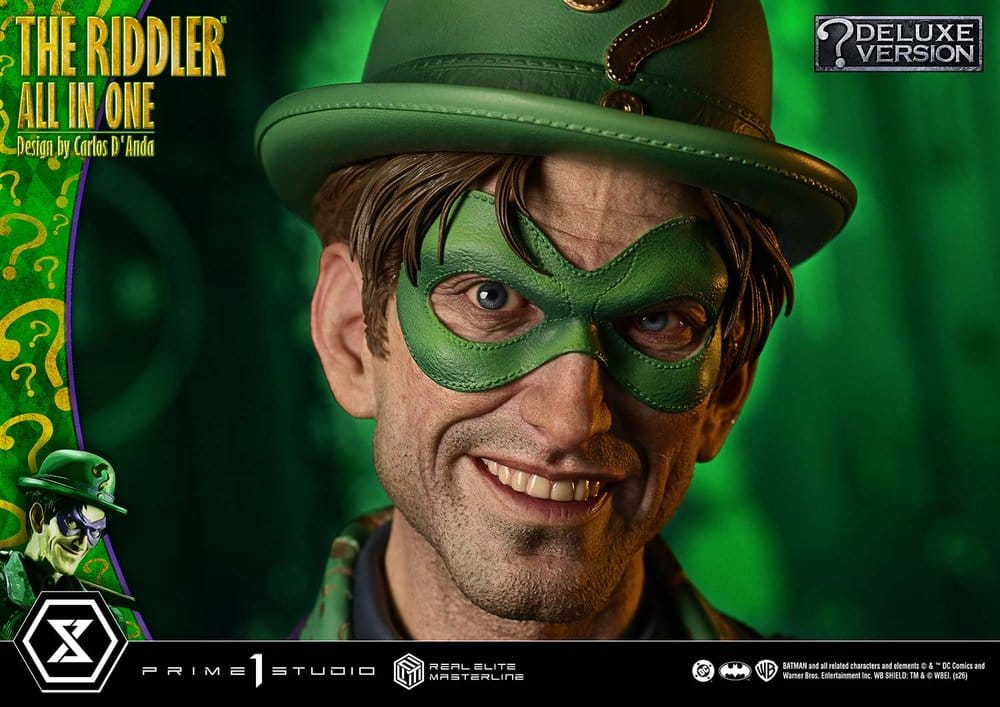DC Comics Real Elite Masterline Series Statue 1/3 The Riddler All In One (Design by Carlos D'Anda) DX Bonus Version 74 cm