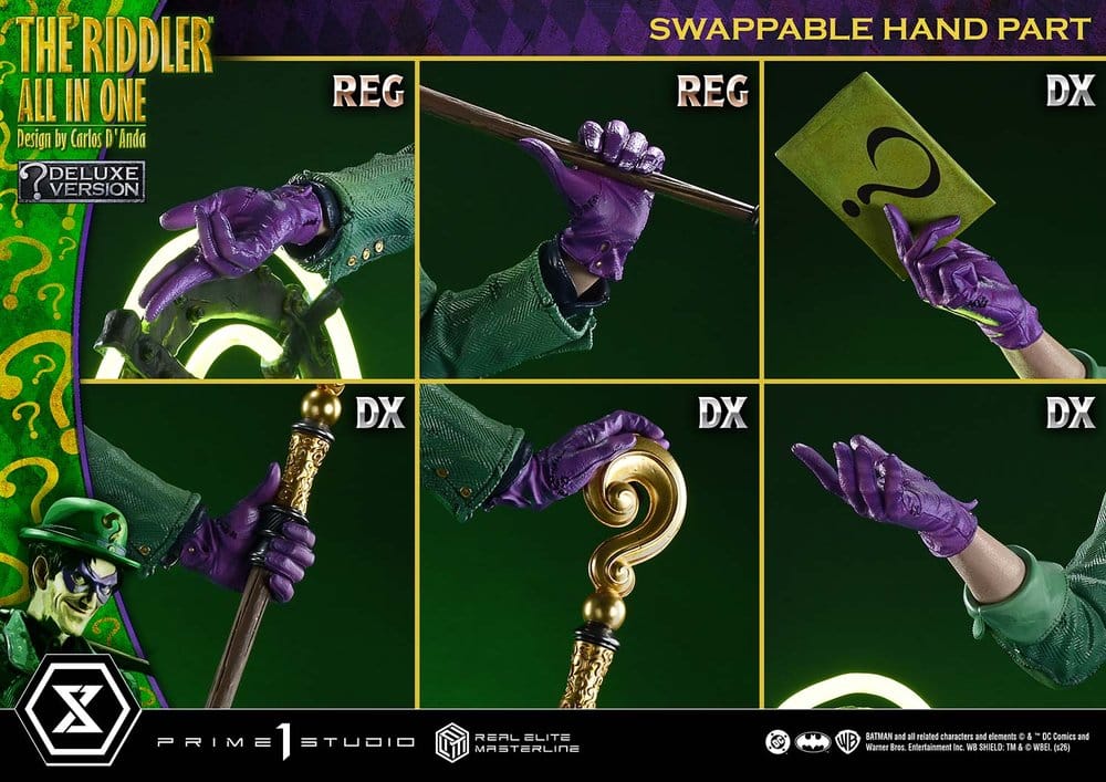 DC Comics Real Elite Masterline Series Statue 1/3 The Riddler All In One (Design by Carlos D'Anda) DX Bonus Version 74 cm