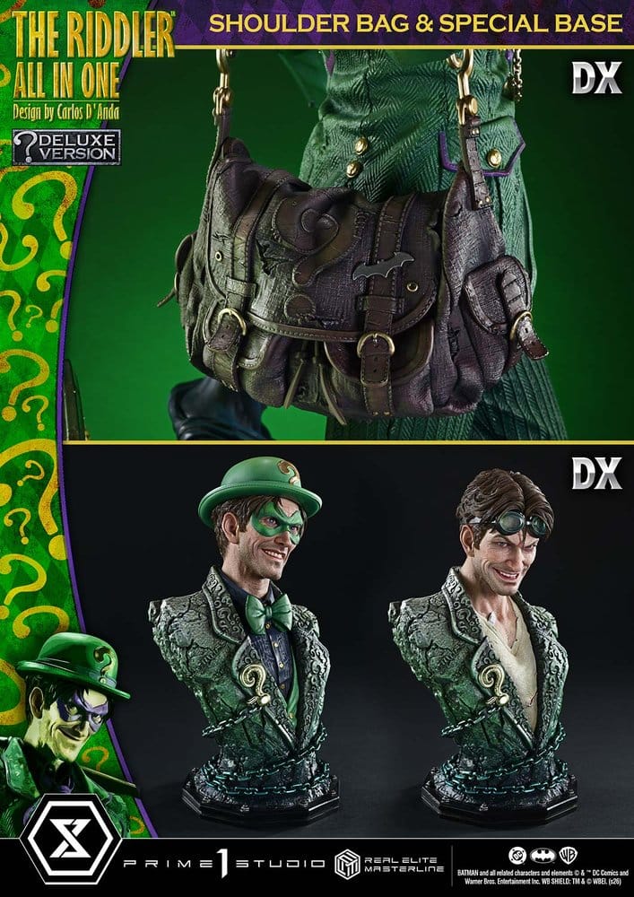 DC Comics Real Elite Masterline Series Statue 1/3 The Riddler All In One (Design by Carlos D'Anda) DX Bonus Version 74 cm