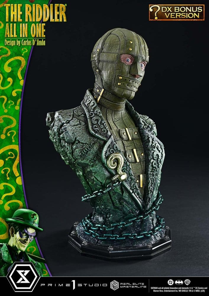 DC Comics Real Elite Masterline Series Statue 1/3 The Riddler All In One (Design by Carlos D'Anda) DX Bonus Version 74 cm