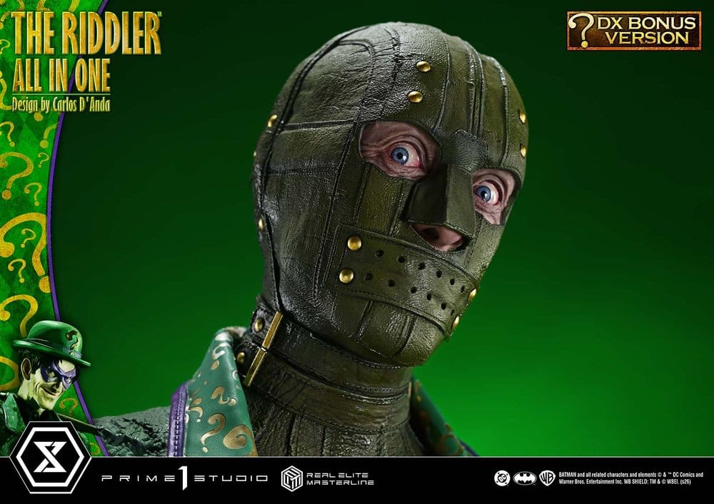 DC Comics Real Elite Masterline Series Statue 1/3 The Riddler All In One (Design by Carlos D'Anda) DX Bonus Version 74 cm