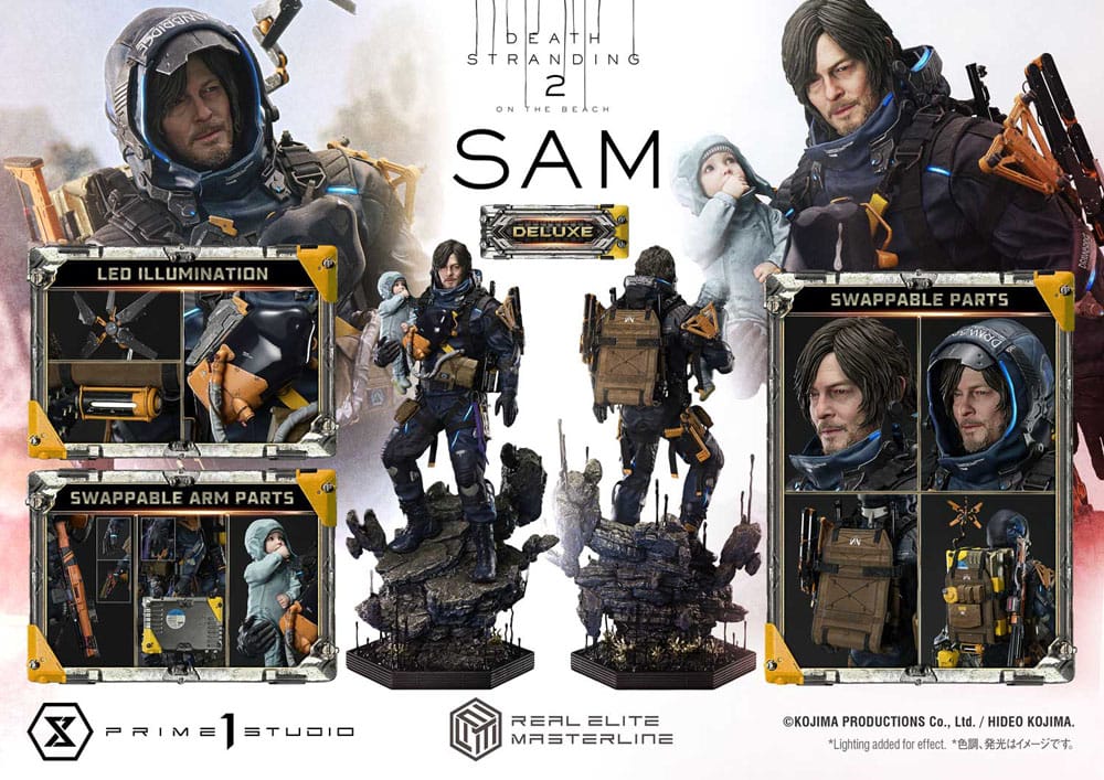 Death Stranding 2: On the Beach statuette Real Elite Masterline Series 1/3 Sam Deluxe Bonus Version 83 cm