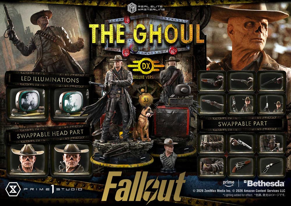 Fallout (TV Series) statuette Real Elite Masterline Series 1/4 The Ghoul DX Bonus Version 64 cm