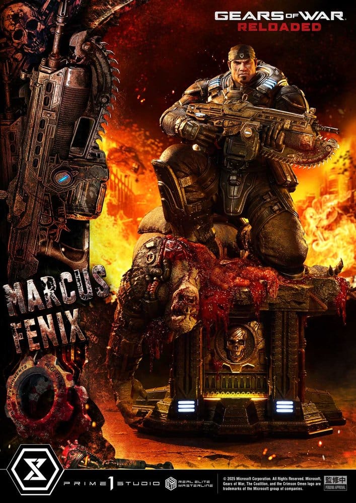Gears of War: Reloaded statuette Real Elite Masterline Series 1/3 Marcus Fenix Ultimate Version 97 cm