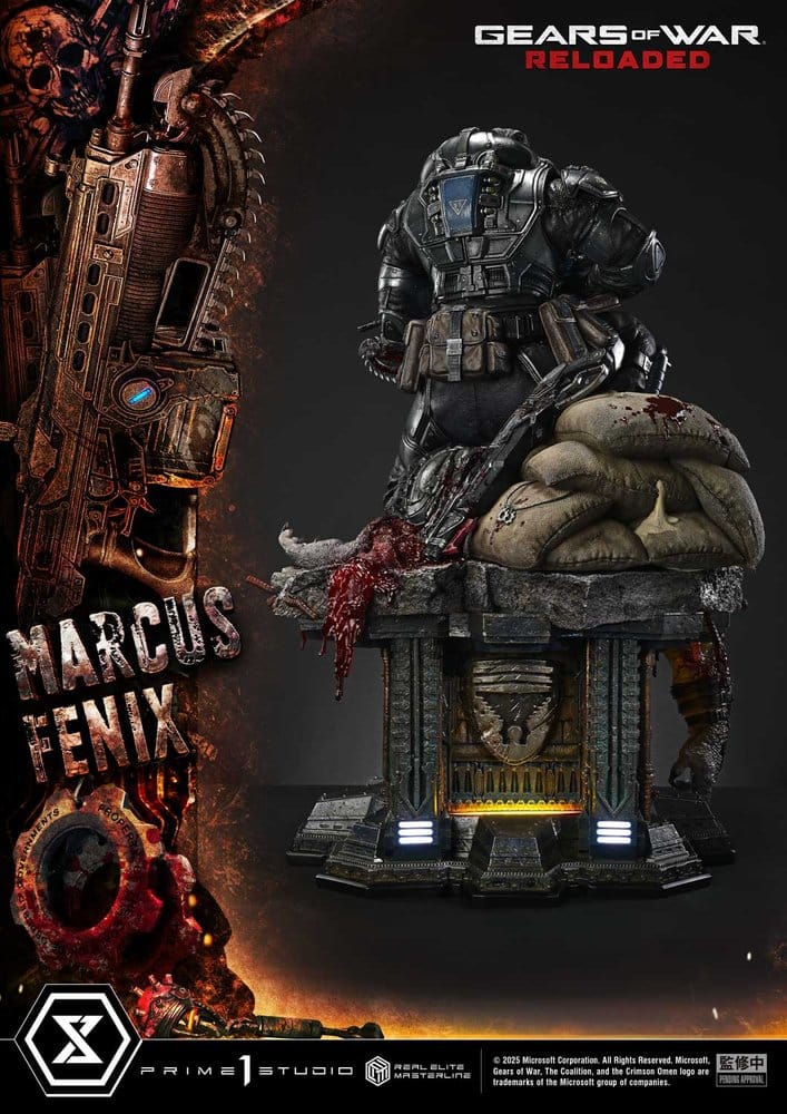 Gears of War: Reloaded statuette Real Elite Masterline Series 1/3 Marcus Fenix Ultimate Version 97 cm