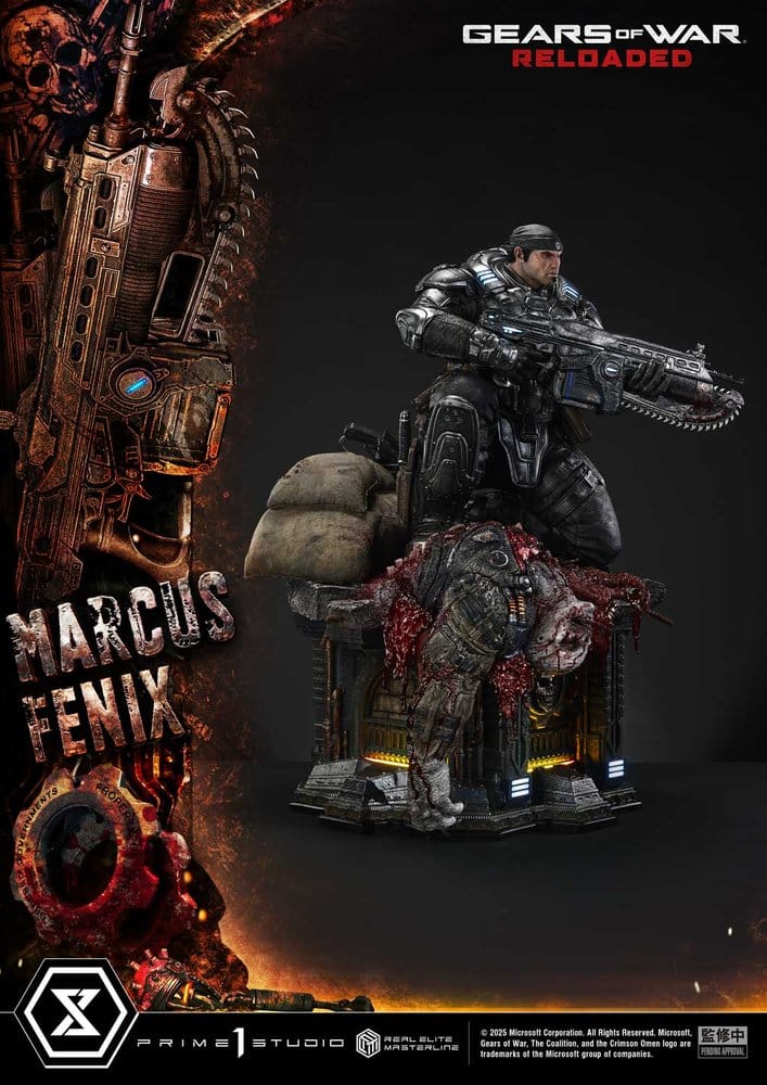 Gears of War: Reloaded statuette Real Elite Masterline Series 1/3 Marcus Fenix Ultimate Version 97 cm