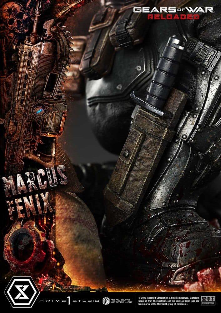 Gears of War: Reloaded statuette Real Elite Masterline Series 1/3 Marcus Fenix Ultimate Version 97 cm