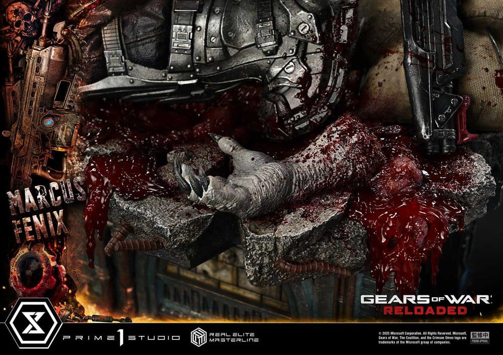 Gears of War: Reloaded statuette Real Elite Masterline Series 1/3 Marcus Fenix Ultimate Version 97 cm