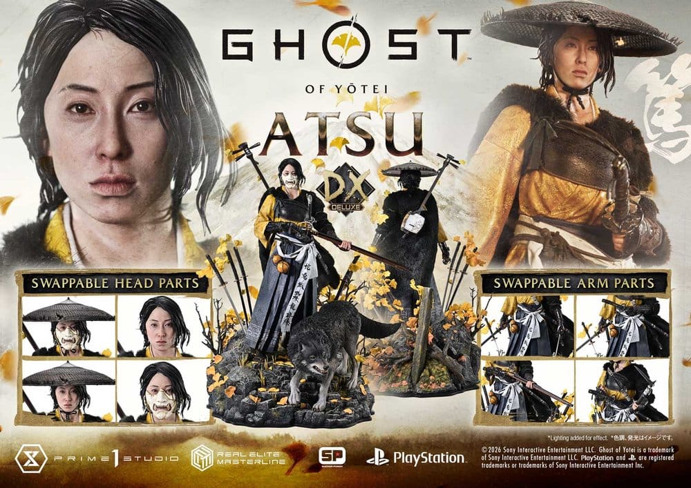 Ghost of Yotei Real Elite Masterline Statue 1/4 Atsu Deluxe Version 59 cm