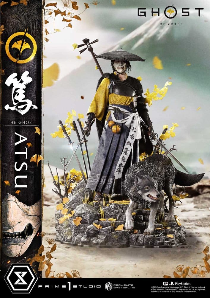 Ghost of Yotei Real Elite Masterline Statue 1/4 Atsu DX Bonus Version 59 cm