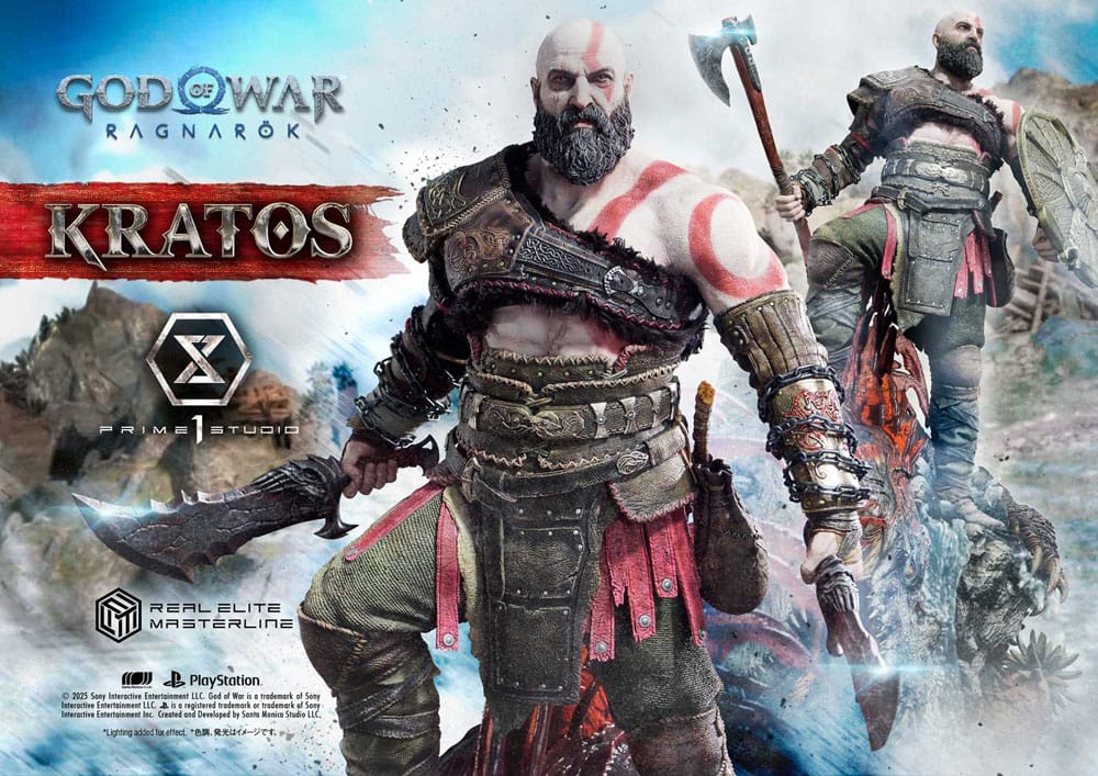 God of War: Ragnarok statuette Real Elite Masterline Series 1/3 Kratos Ultimate Version 95 cm