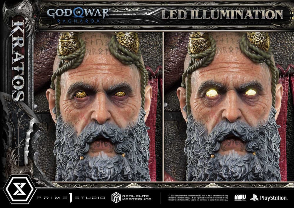 God of War: Ragnarok statuette Real Elite Masterline Series 1/3 Kratos Ultimate Version 95 cm