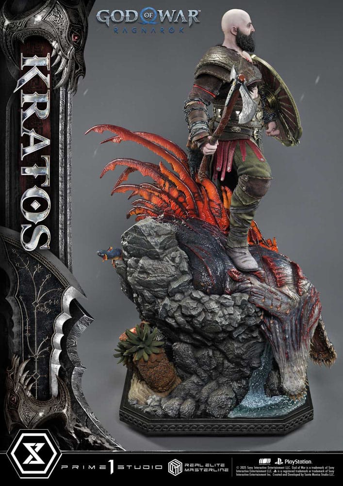 God of War: Ragnarok statuette Real Elite Masterline Series 1/3 Kratos Ultimate Version 95 cm