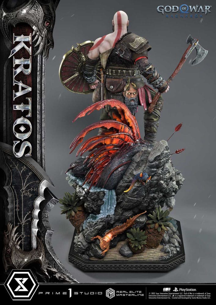 God of War: Ragnarok statuette Real Elite Masterline Series 1/3 Kratos Ultimate Version 95 cm