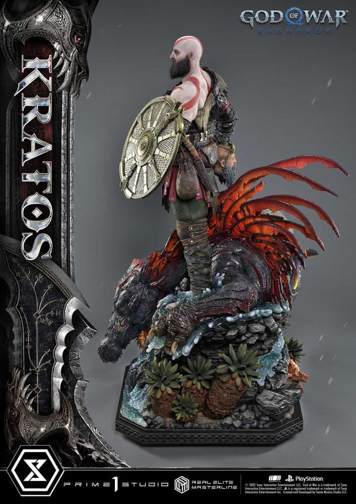 God of War: Ragnarok statuette Real Elite Masterline Series 1/3 Kratos Ultimate Version 95 cm