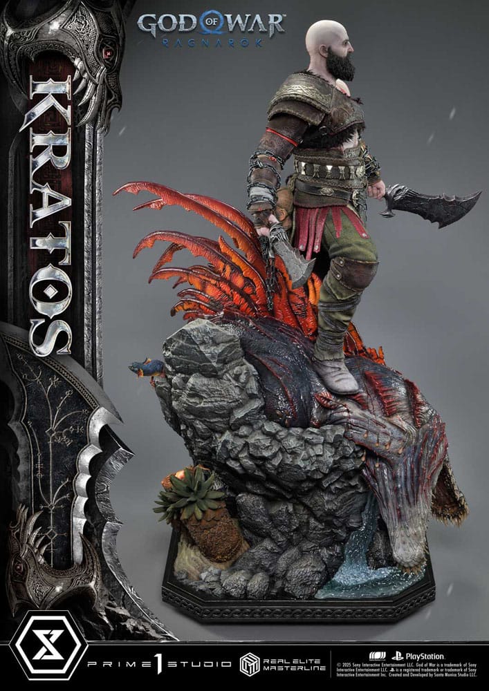 God of War: Ragnarok statuette Real Elite Masterline Series 1/3 Kratos Ultimate Version 95 cm