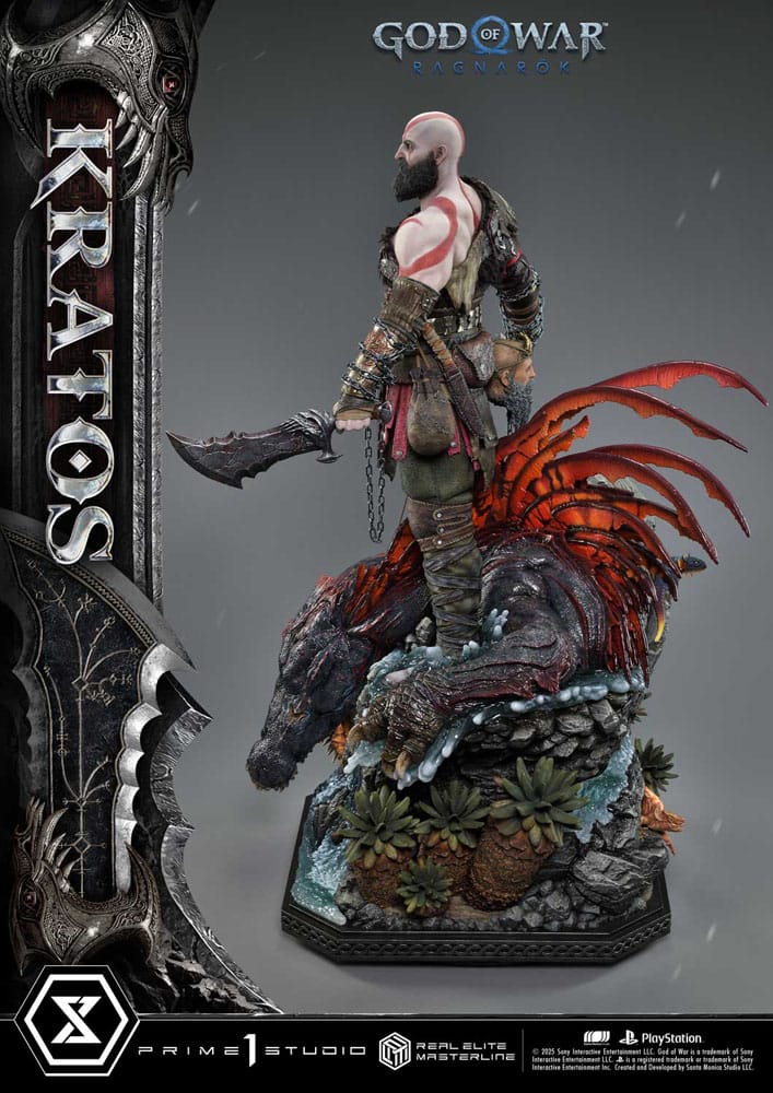 God of War: Ragnarok statuette Real Elite Masterline Series 1/3 Kratos Ultimate Version 95 cm
