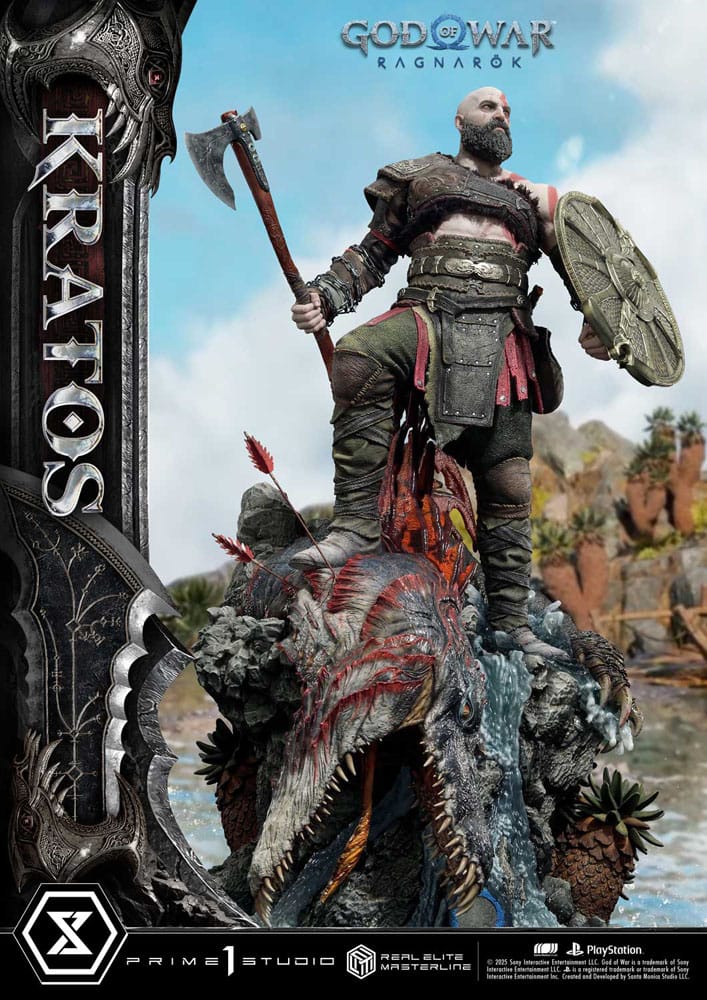 God of War: Ragnarok statuette Real Elite Masterline Series 1/3 Kratos Ultimate Version 95 cm