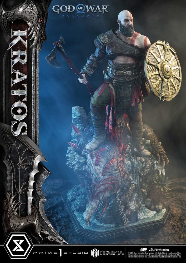 God of War: Ragnarok statuette Real Elite Masterline Series 1/3 Kratos Ultimate Version 95 cm