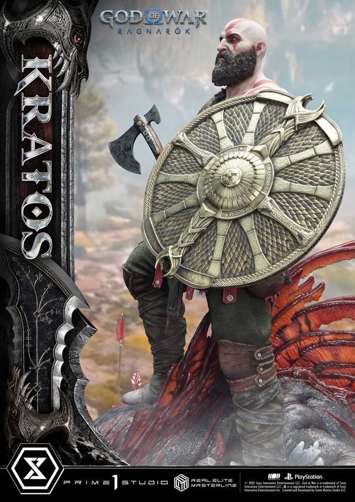God of War: Ragnarok statuette Real Elite Masterline Series 1/3 Kratos Ultimate Version 95 cm