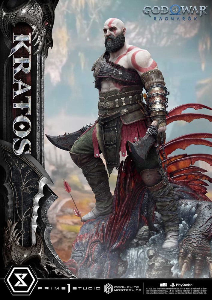 God of War: Ragnarok statuette Real Elite Masterline Series 1/3 Kratos Ultimate Version 95 cm