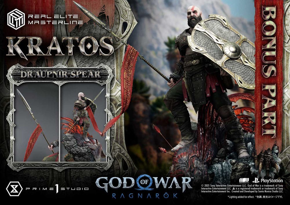God of War: Ragnarok statuette Real Elite Masterline Series 1/3 Kratos Ultimate Bonus Version 95 cm