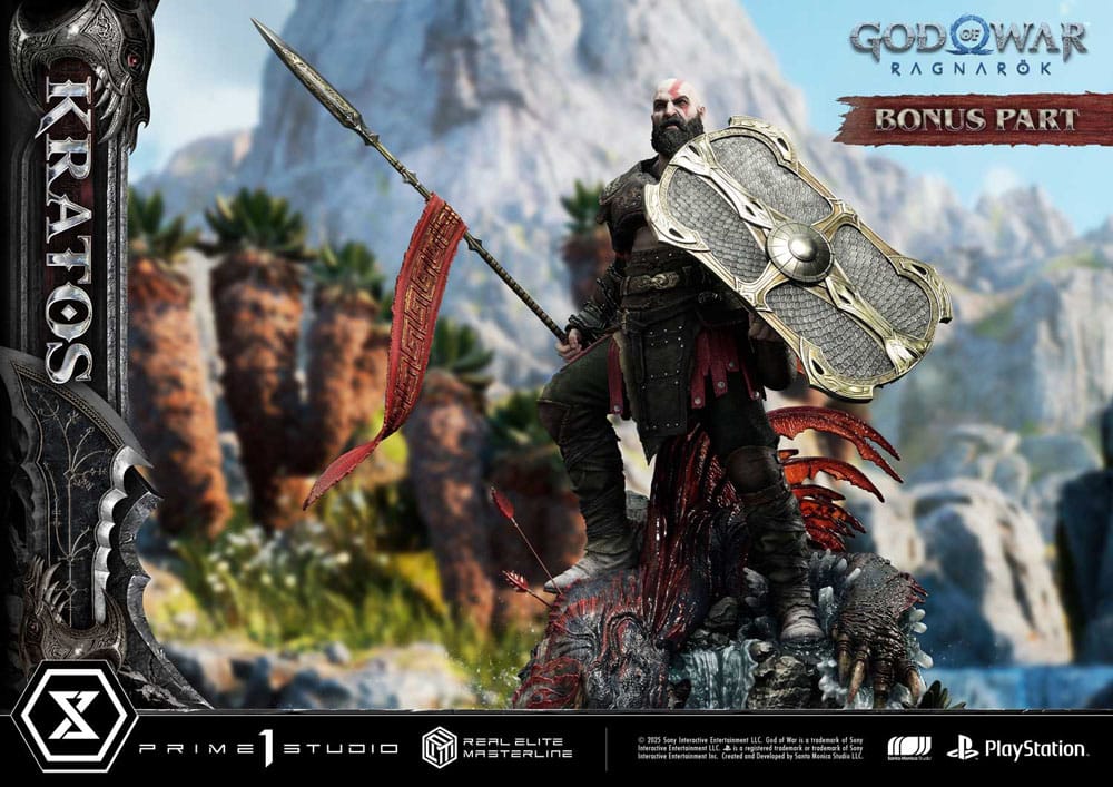 God of War: Ragnarok statuette Real Elite Masterline Series 1/3 Kratos Ultimate Bonus Version 95 cm