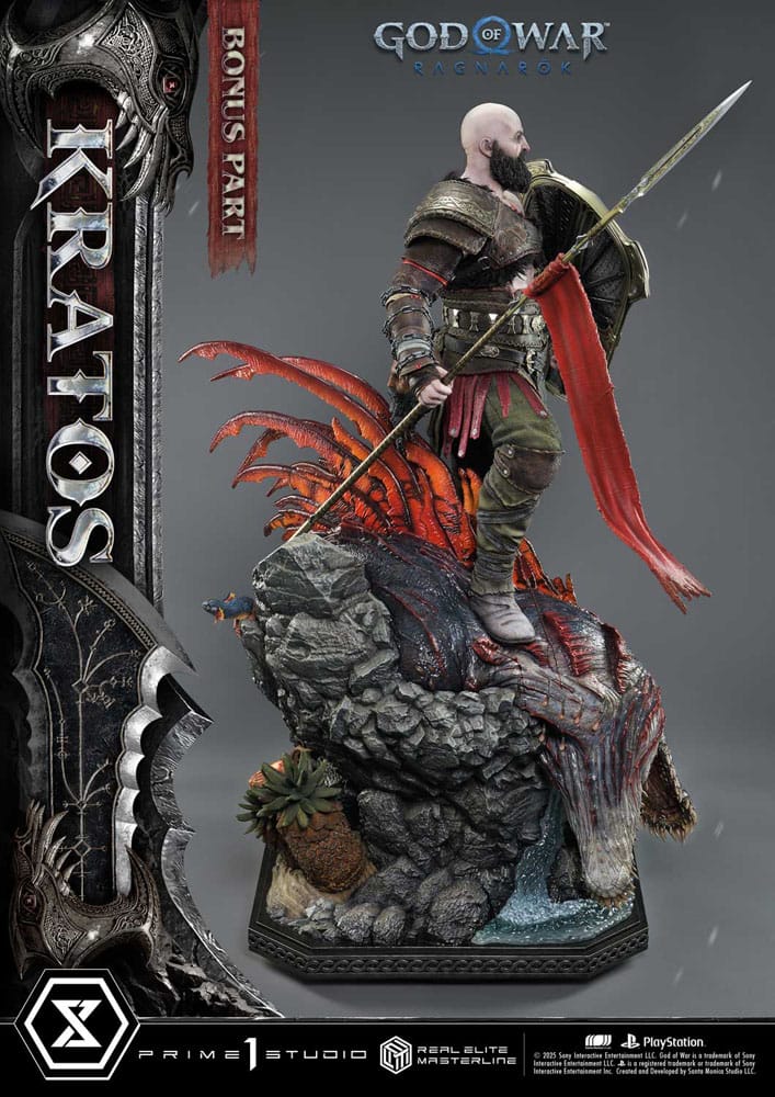 God of War: Ragnarok statuette Real Elite Masterline Series 1/3 Kratos Ultimate Bonus Version 95 cm