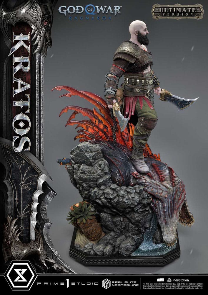 God of War: Ragnarok statuette Real Elite Masterline Series 1/3 Kratos Ultimate Bonus Version 95 cm