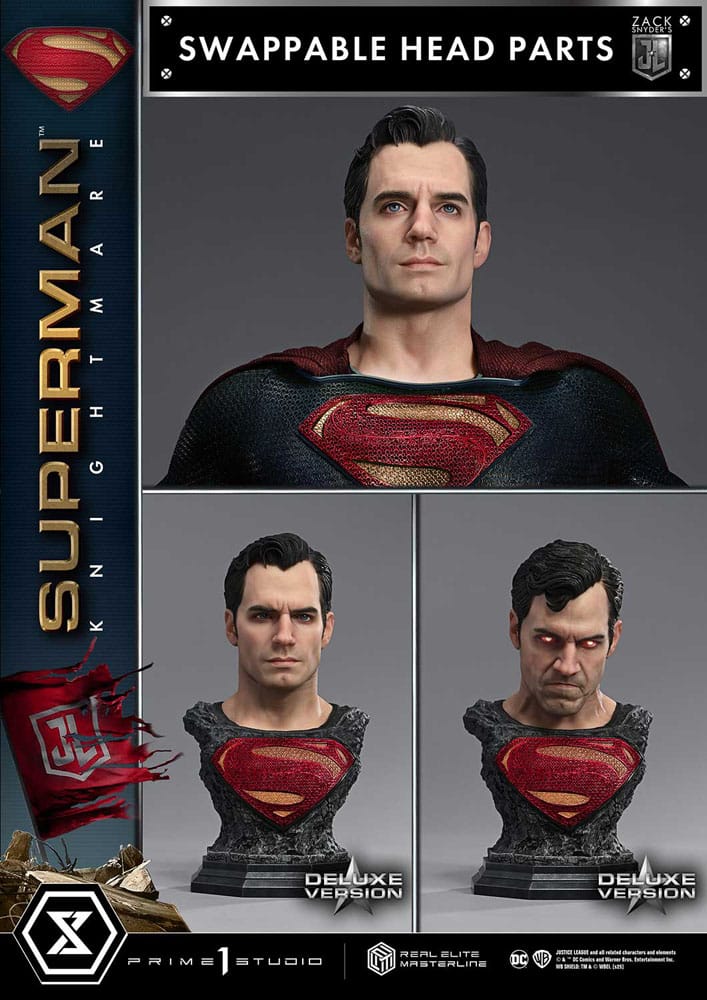 Zack Snyder's Justice League statuette Real Elite Masterline Series 1/3 Superman Knightmare Color Edition Deluxe Ver. 95 cm
