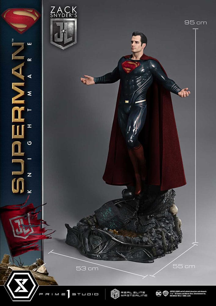 Zack Snyder's Justice League statuette Real Elite Masterline Series 1/3 Superman Knightmare Color Edition Deluxe Ver. 95 cm