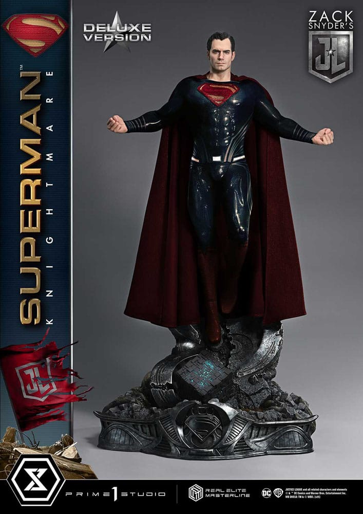 Zack Snyder's Justice League statuette Real Elite Masterline Series 1/3 Superman Knightmare Color Edition Deluxe Ver. 95 cm