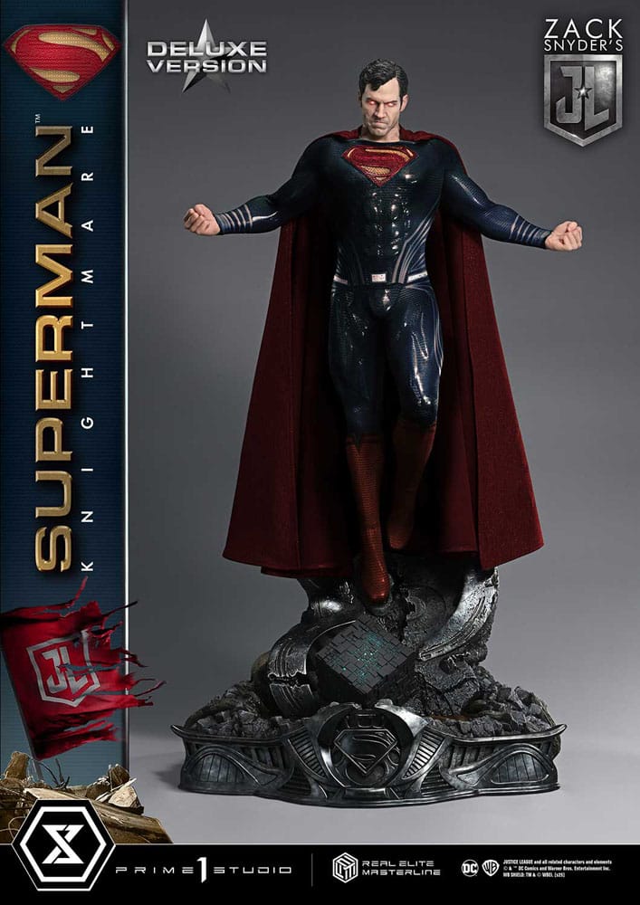 Zack Snyder's Justice League statuette Real Elite Masterline Series 1/3 Superman Knightmare Color Edition Deluxe Ver. 95 cm