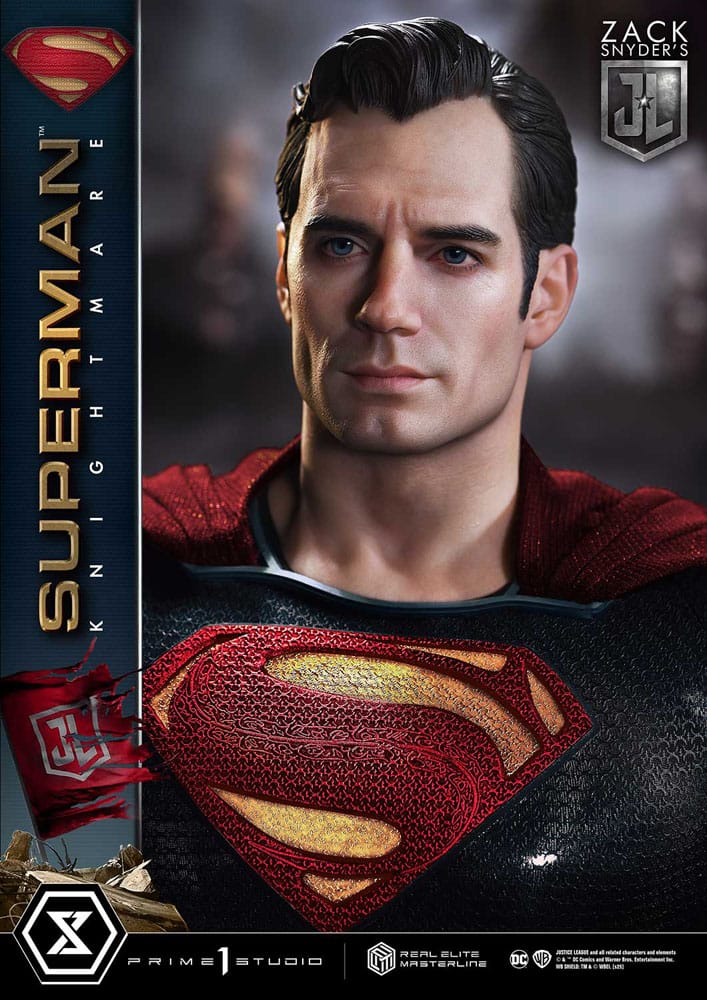 Zack Snyder's Justice League statuette Real Elite Masterline Series 1/3 Superman Knightmare Color Edition Deluxe Ver. 95 cm