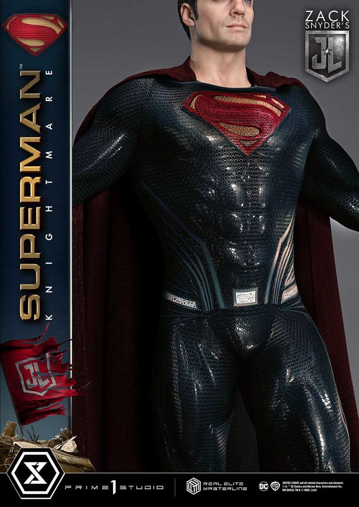 Zack Snyder's Justice League statuette Real Elite Masterline Series 1/3 Superman Knightmare Color Edition Deluxe Ver. 95 cm