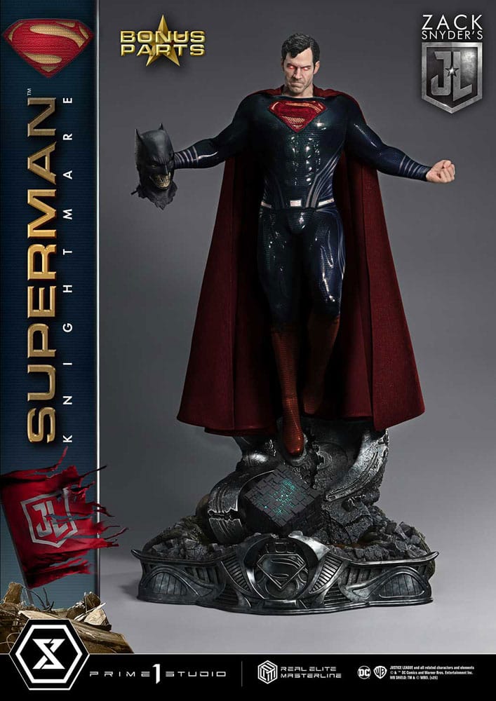 Zack Snyder's Justice League statuette Real Elite Masterline Series 1/3 Superman Knightmare Color Edition Deluxe Bonus Ver. 95 cm