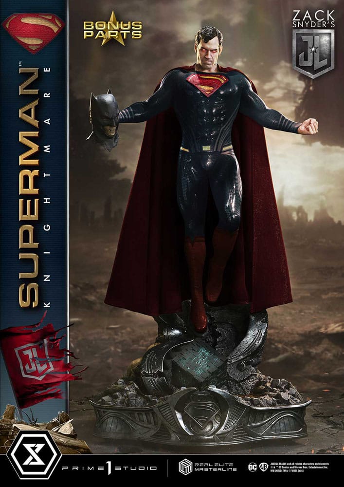 Zack Snyder's Justice League statuette Real Elite Masterline Series 1/3 Superman Knightmare Color Edition Deluxe Bonus Ver. 95 cm