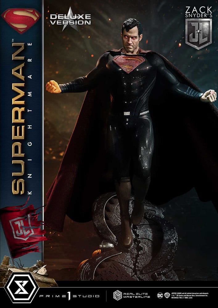 Zack Snyder's Justice League statuette Real Elite Masterline Series 1/3 Superman Knightmare Color Edition Deluxe Bonus Ver. 95 cm