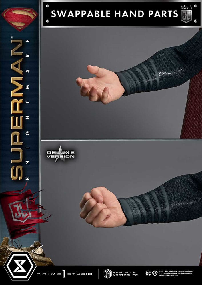 Zack Snyder's Justice League statuette Real Elite Masterline Series 1/3 Superman Knightmare Color Edition Deluxe Bonus Ver. 95 cm