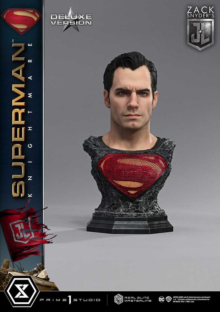 Zack Snyder's Justice League statuette Real Elite Masterline Series 1/3 Superman Knightmare Color Edition Deluxe Bonus Ver. 95 cm