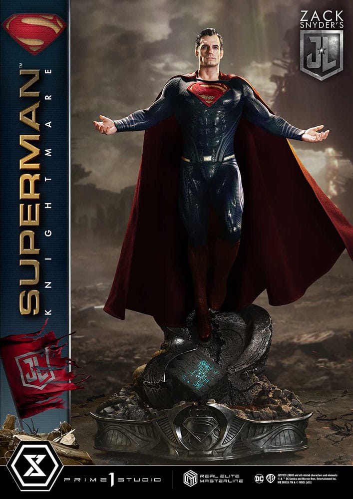 Zack Snyder's Justice League statuette Real Elite Masterline Series 1/3 Superman Knightmare Color Edition Deluxe Bonus Ver. 95 cm