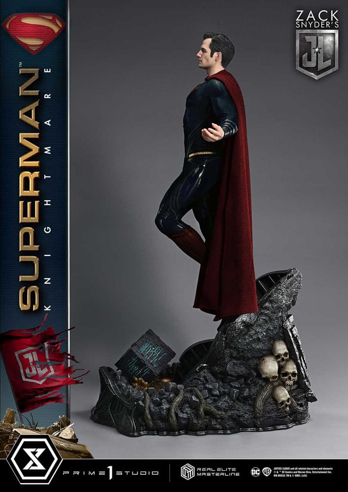 Zack Snyder's Justice League statuette Real Elite Masterline Series 1/3 Superman Knightmare Color Edition Deluxe Bonus Ver. 95 cm