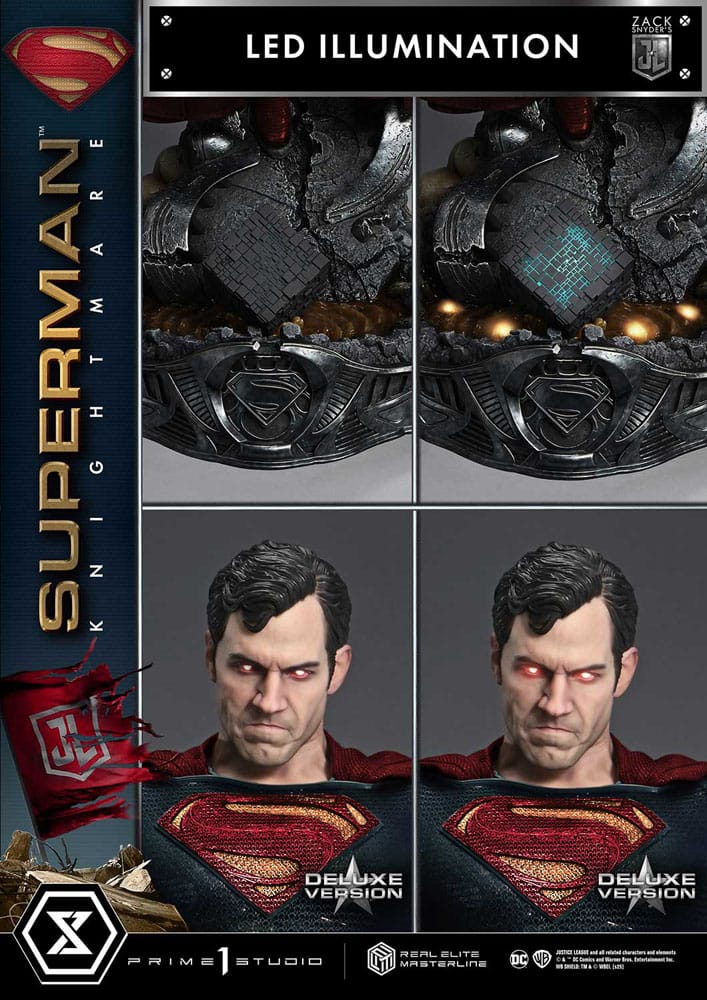Zack Snyder's Justice League statuette Real Elite Masterline Series 1/3 Superman Knightmare Color Edition Deluxe Bonus Ver. 95 cm
