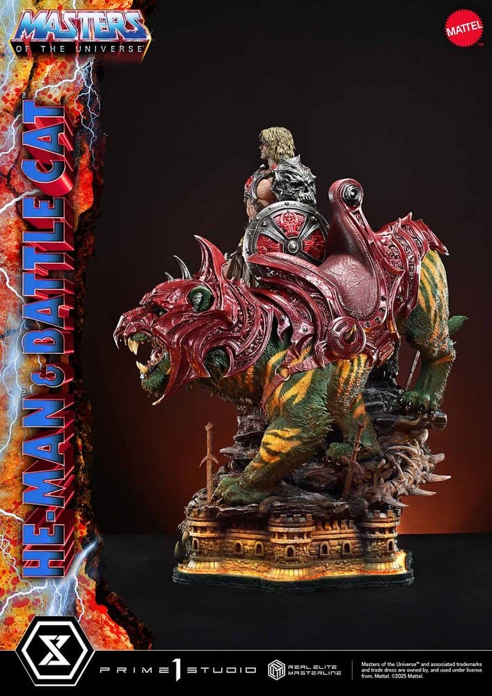 Masters of the Universe statuette Real Elite Masterline Series 1/4 He-Man & Battle Cat 86 cm
