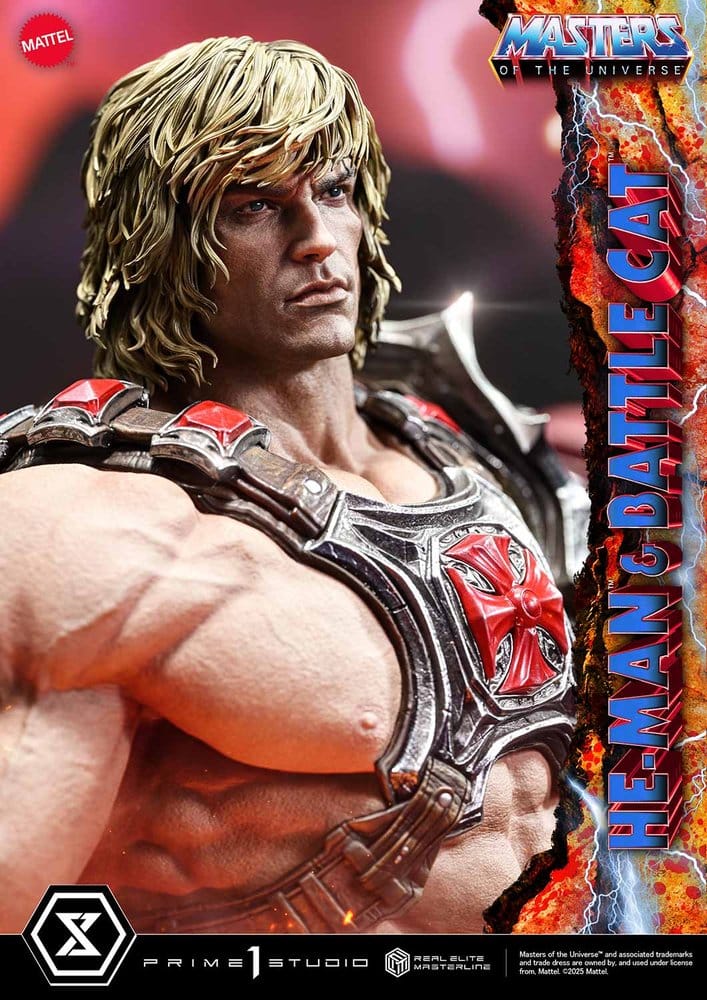 Masters of the Universe statuette Real Elite Masterline Series 1/4 He-Man & Battle Cat 86 cm