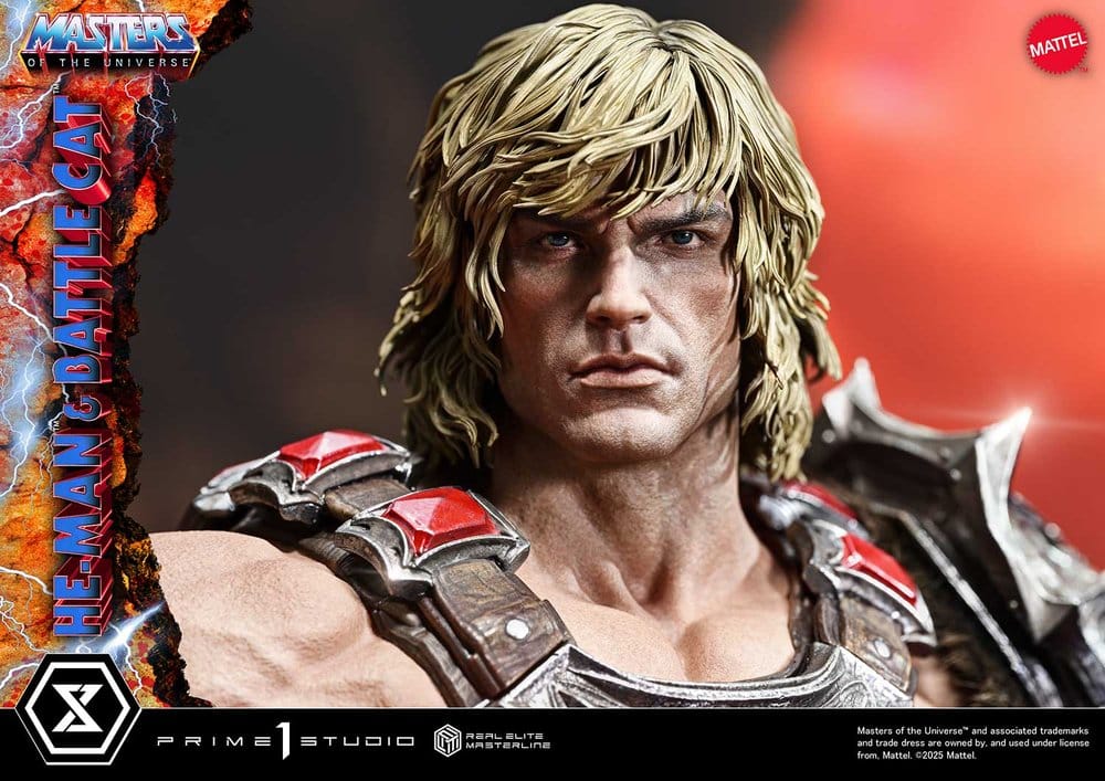 Masters of the Universe statuette Real Elite Masterline Series 1/4 He-Man & Battle Cat 86 cm