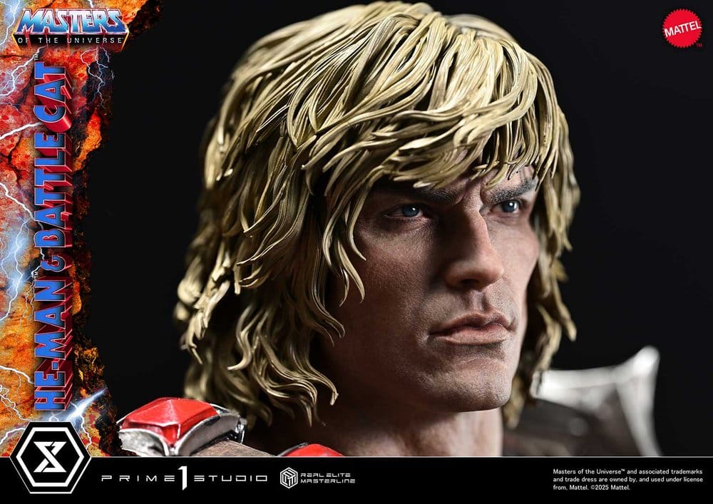 Masters of the Universe statuette Real Elite Masterline Series 1/4 He-Man & Battle Cat 86 cm