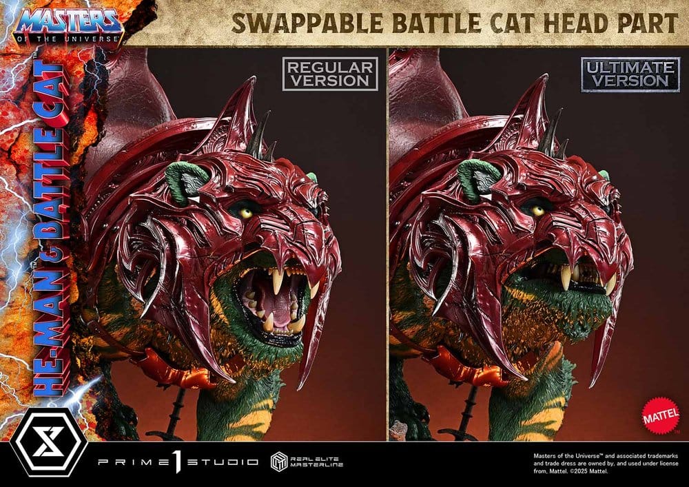 Masters of the Universe statuette Real Elite Masterline Series 1/4 He-Man & Battle Cat Ultimate Version 86 cm