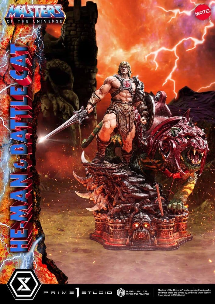 Masters of the Universe statuette Real Elite Masterline Series 1/4 He-Man & Battle Cat Ultimate Version 86 cm