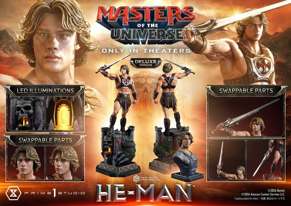 Masters of the Universe (2026 Film) Real Elite Masterline Series Statue 1/3 He-Man Deluxe Version 117 cm